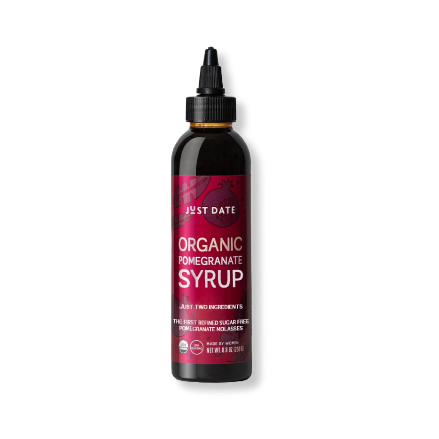 Just Date: Organic Pomegranate Syrup / 100% Natural / Organic Pomegranate Molasses / Healthy Alternative for Sugar, Honey or Map