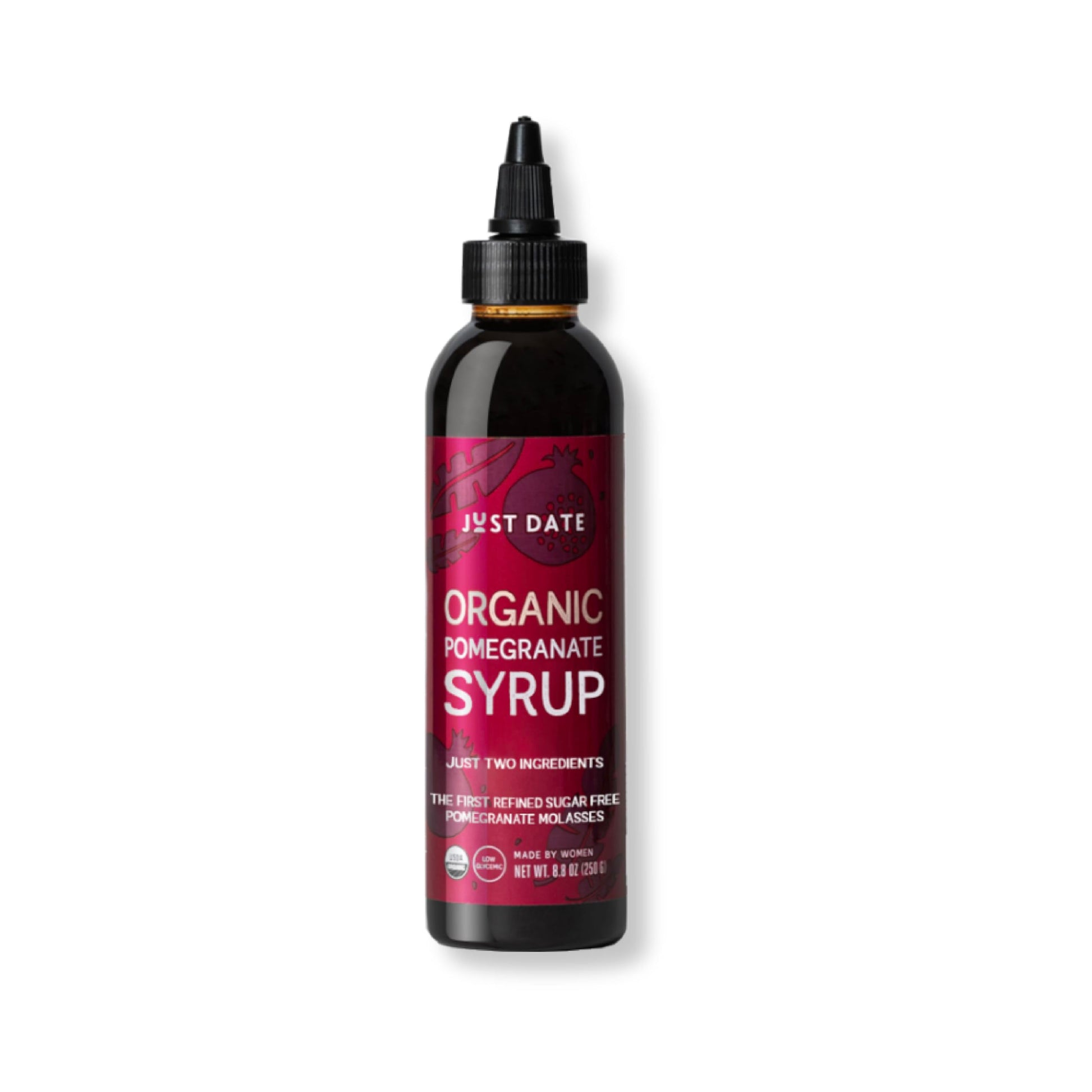 Just Date: Organic Pomegranate Syrup / 100% Natural / Organic Pomegranate Molasses / Healthy Alternative for Sugar, Honey or Map