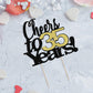 LVEUD Cake Topper - Black Font Golden Numbers, 35th Birthday, 7x8, Paper