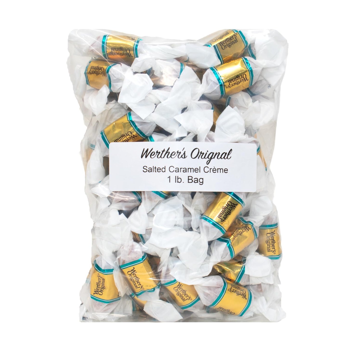 Aromatik Werthers Original Hard Candy - Salted Caramel Créme, 1 lb Resealable Pouch