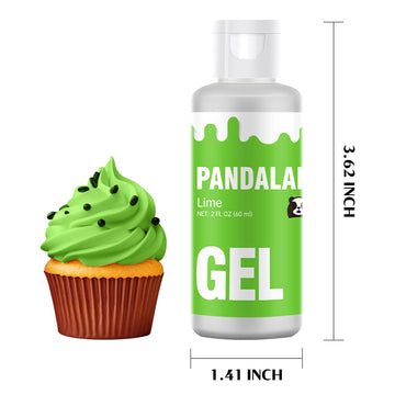 Lime Gel Food Coloring - Pandalab 2 Ounce High Concentrated Food Dye For Baking, Cake, Cookie, Fondant, Icing, Easter Egg, Macar