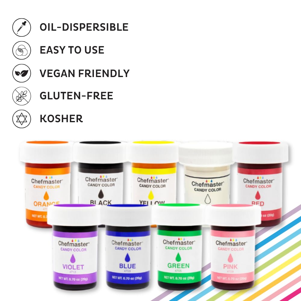 Chefmaster Violet Candy Color, Oil-Based Dye, Professional-Grade, 0.7 Fl Oz