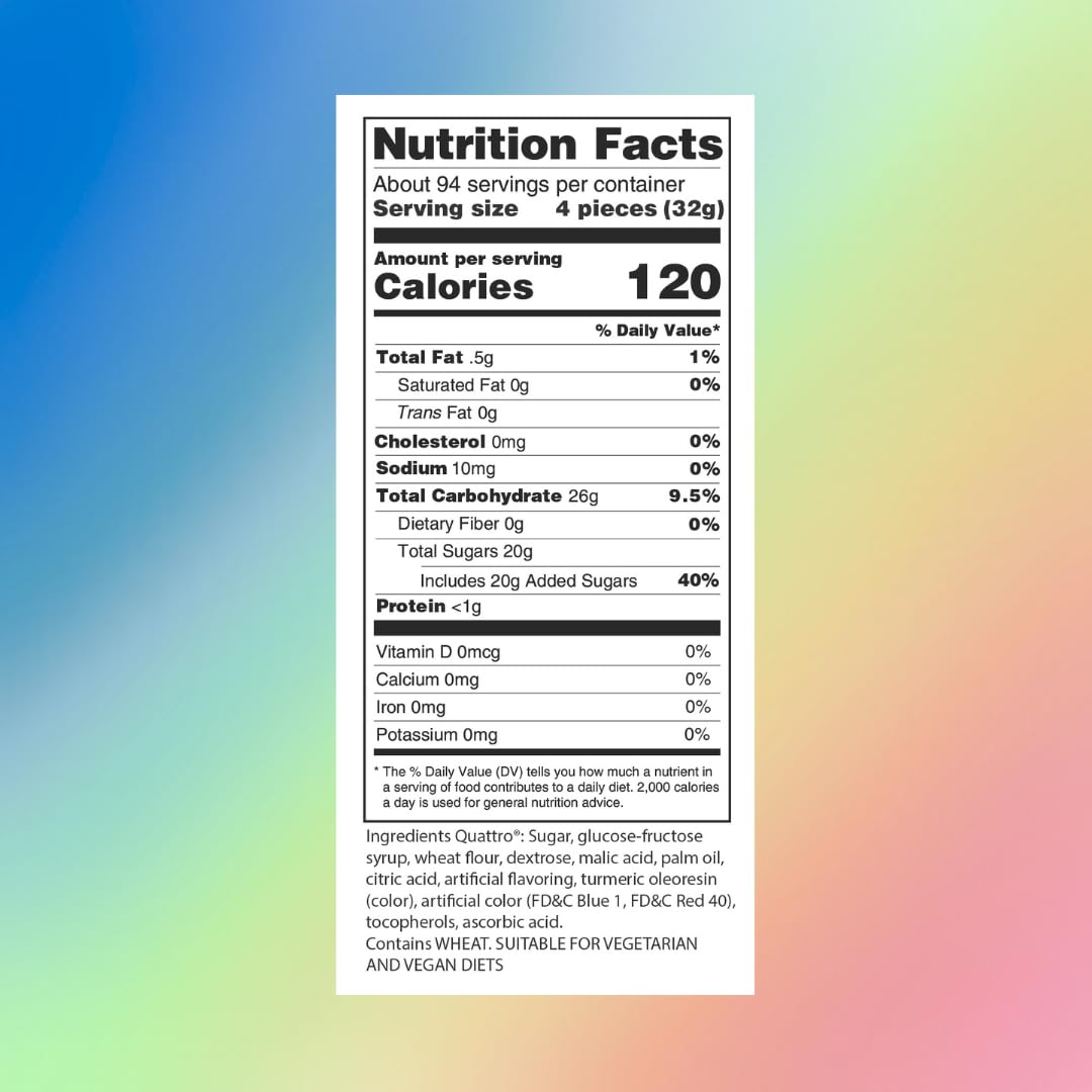 Sour Power Sour Candy Belts, Multicolor, 6.6 lb, Model 2912617377