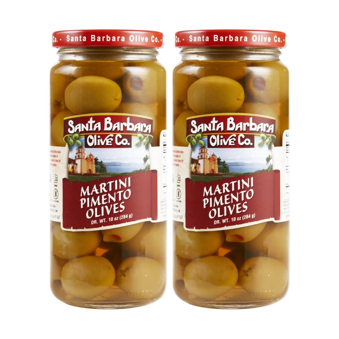 SANTA BARBARA OLIVE CO Pimento Martini Olives, Pack of 2, 10 oz Total
