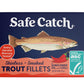 Safe Catch Smoked Rainbow Trout Fillets, Skinless & Boneless, 4 oz (Pack of 12), Mercury Tested, in Water & Sunflower Oil with Chili