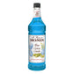 Monin Blue Cotton Candy Syrup - 1 Ltr Plastic Bottle - H-Cotton Candy Model - 33.81 Fl Oz