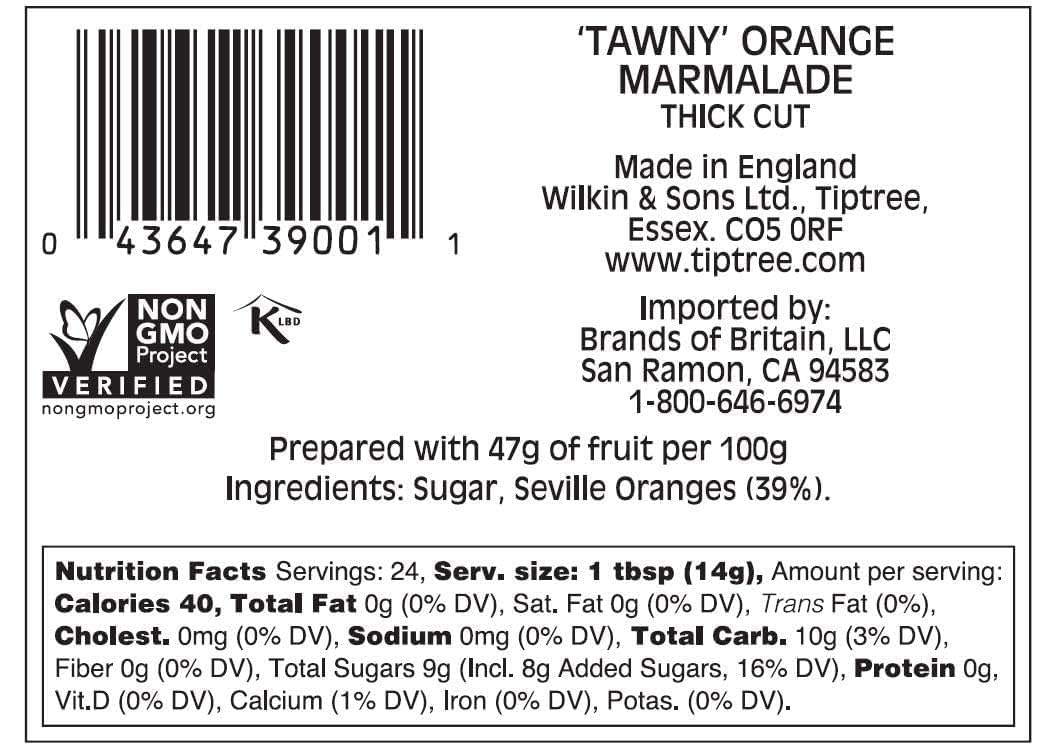 Tiptree Tawny' Orange Marmalade 340G