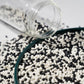 NIPEOR Edible Pearl Sprinkles for Cake Decorations, 130g, 2mm Matte White and Black Sugar Pearls for Baking and Cupcakes