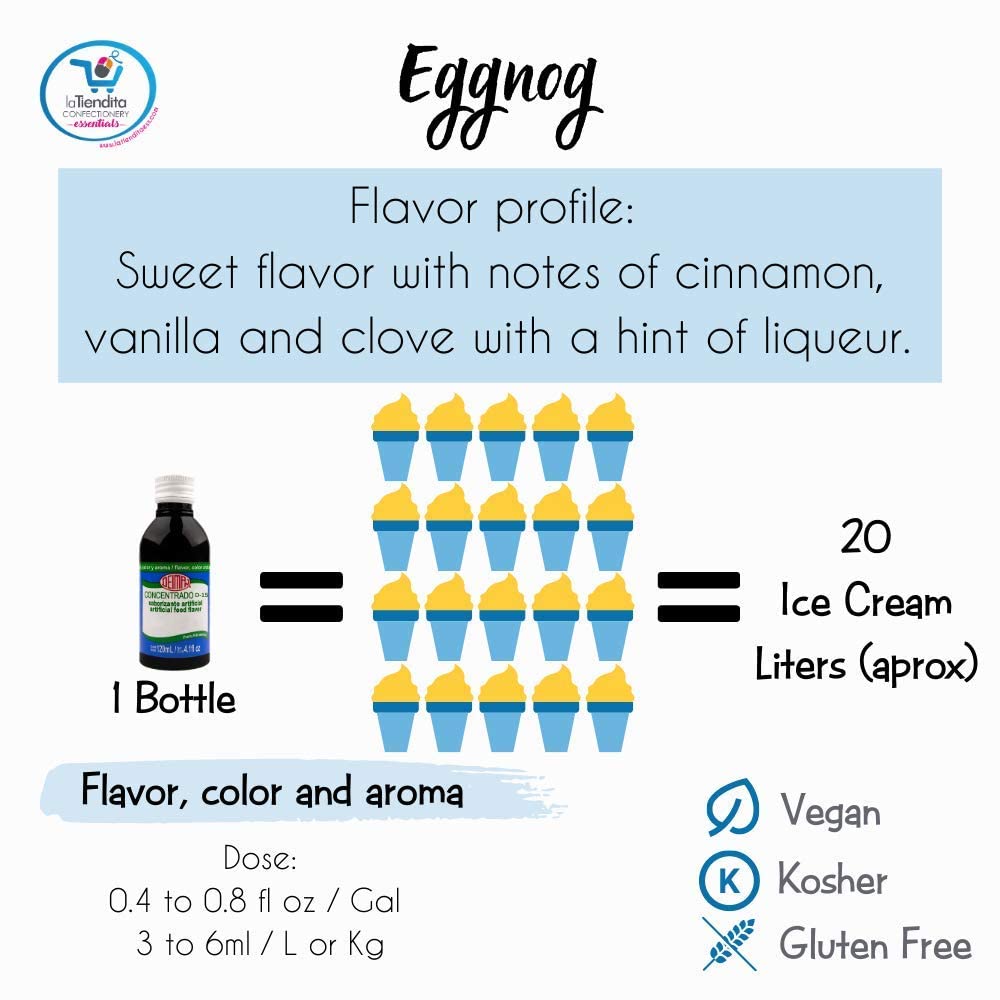 Deiman Artificial Food Flavoring Eggnog Concentrate E-15 (4 Fl Oz)
