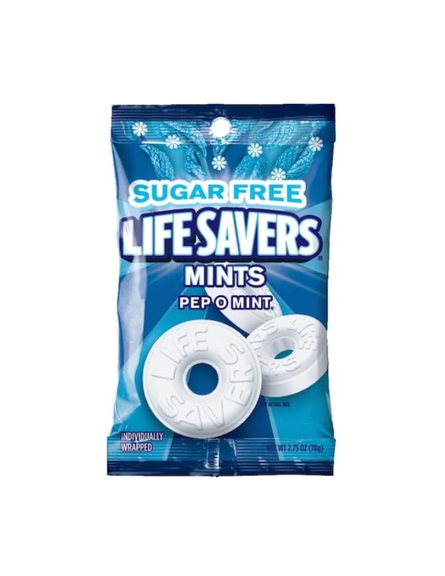 Leathnu Foundry Sugar-Free Peppermint Mints, 2.75oz - Pack of 3 Bags, Blue/White