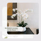 Cg Hunter Faux White Orchid Plant, Premium Artificial Indoor Flower Display Stands 23   , Beautiful Sculptural Blooms That Lasts