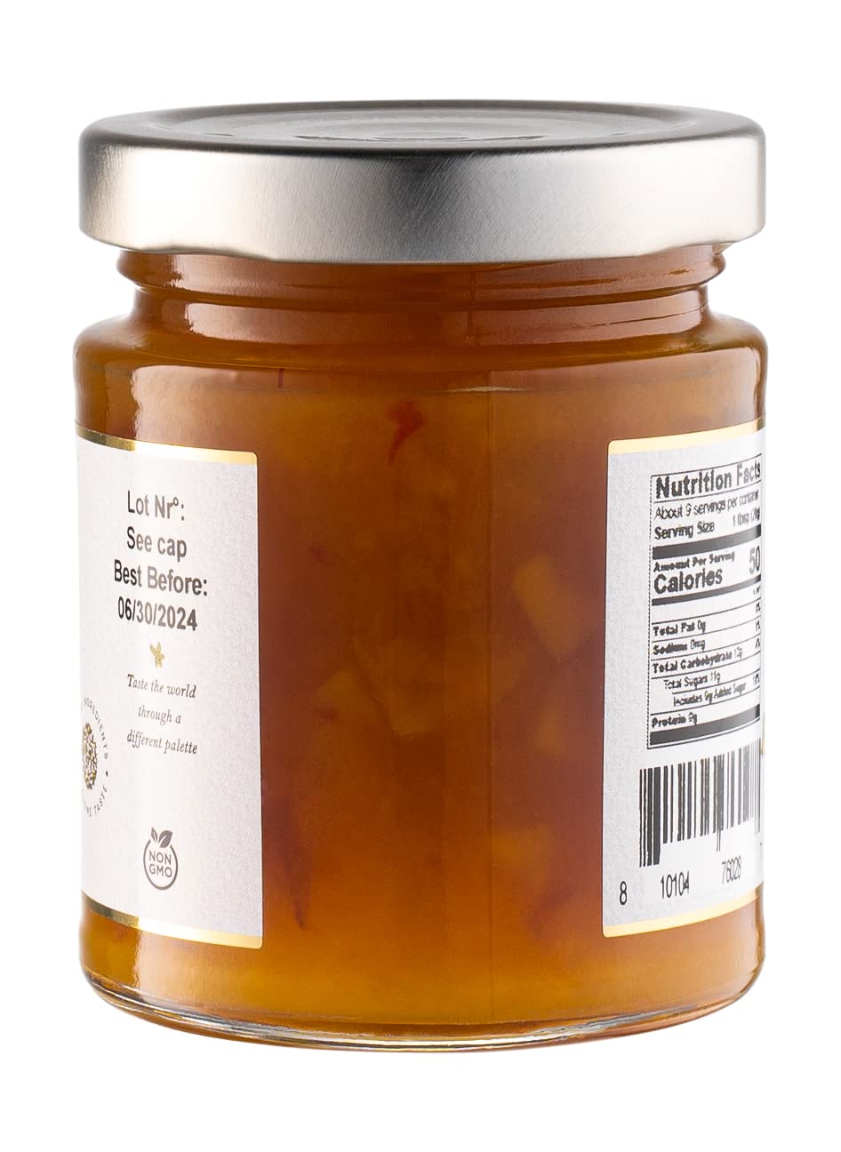 Gourmanity Spiced Mango Chutney, Moderately Hot And Spicy, Pair With Crackers And Cheese Or In Your Favorite Sauce, All Natural,