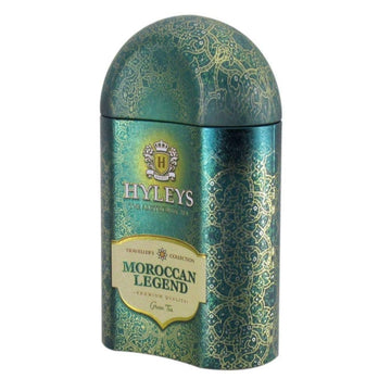 Hyleys Loose Leaf Green Tea With Mint Rose And Blue Corn Flowers In Tin 3.52 Ounce (100G) - Traveller'S Collection - Moroccan Le