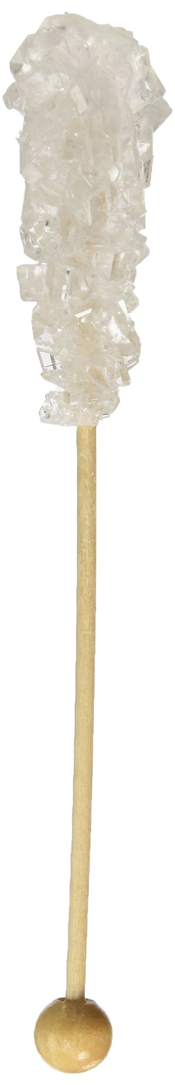 Sweetgourmet White Pure Cane Sugar Swizzle Sticks | Rock Candy Wrapped | Pack Of 10
