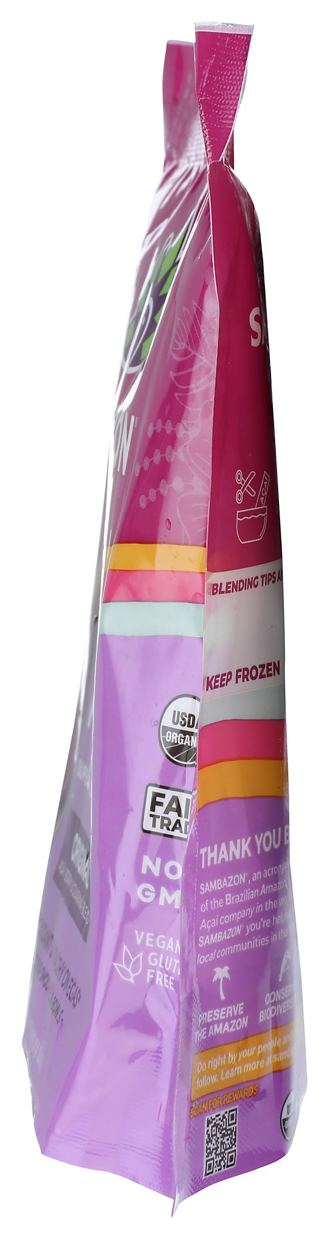 Sambazon Acai Berry and Guarana Smoothie Superfruit Pack, 14.1 Ounce, 4 Count