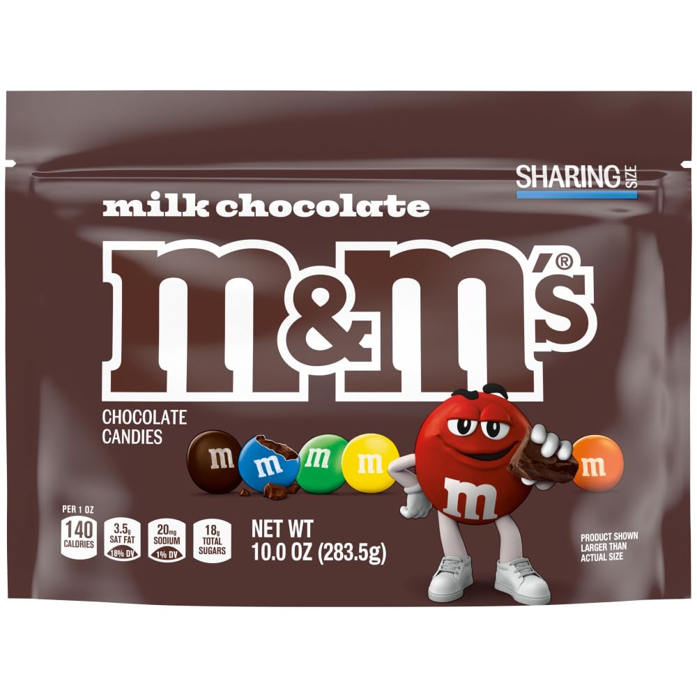 M&MS Milk Chocolate Summer Candy Sharing Size Bag, 10oz