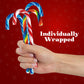 Yumzo Christmas Candy Canes, Bulk Individually Wrapped, 50 Count, Tutti Frutti & Peppermint Flavors