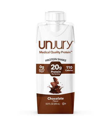 Unjury Ready to Drink Protein Shakes | Chocolate | 20g Protein | 12-Pack | 1 Fl Oz Each