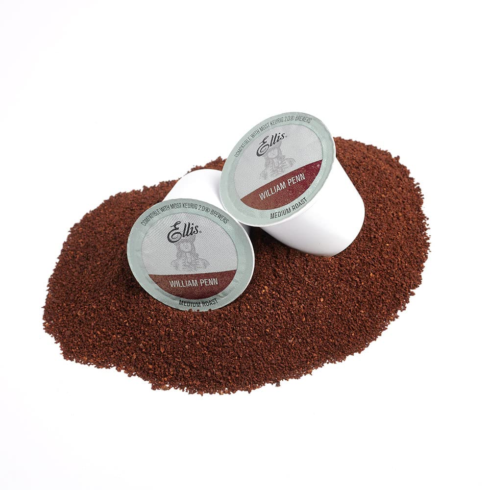 ELLIS COFFEE Medium Roast Single Serve Coffee Pods for K-Cup & Keurig 2.0, 24 Pods, 24 Ounce