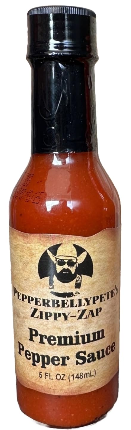 Pepper Belly Pete'S Zippy-Zap Gourmet Hot Sauce-Pepper Sauce-Premium Red Cayenne 5Oz