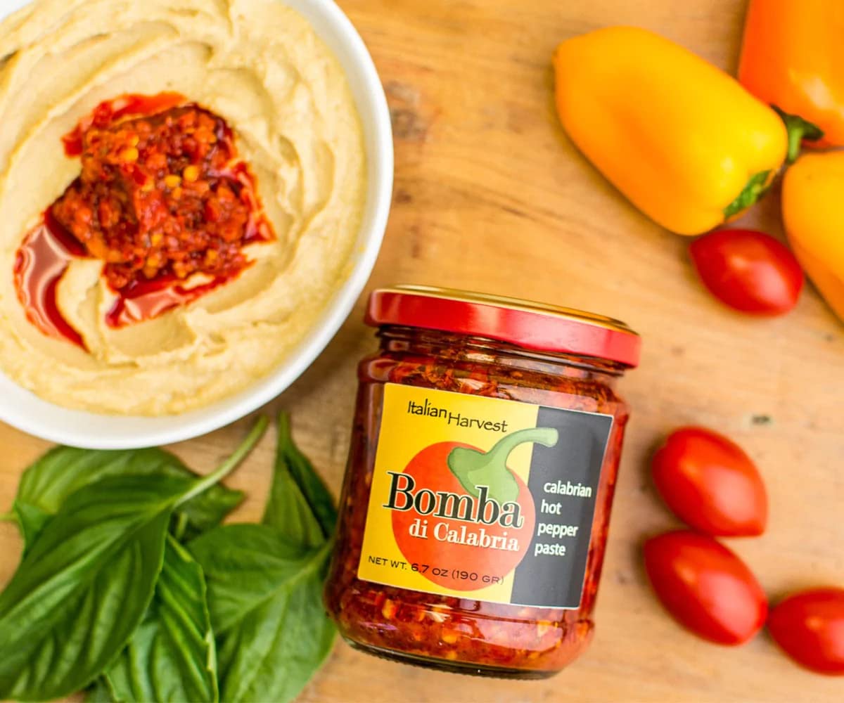 Savory Spice Calabrian Hot Pepper Paste - Italian Harvest Bomba Di Calabria Chilis | Crushed Calabrian Chili Peppers, Chili Past