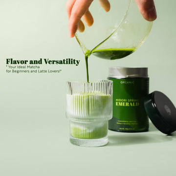 Midori Spring Organic Authentic Japanese Ceremonial Matcha Powder Emerald  USDA Organic  Kosher  Vegan