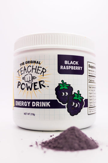 TEACHER POWER Sugar Free Energy Drink, Black Raspberry, 70 Servings, 219 Grams