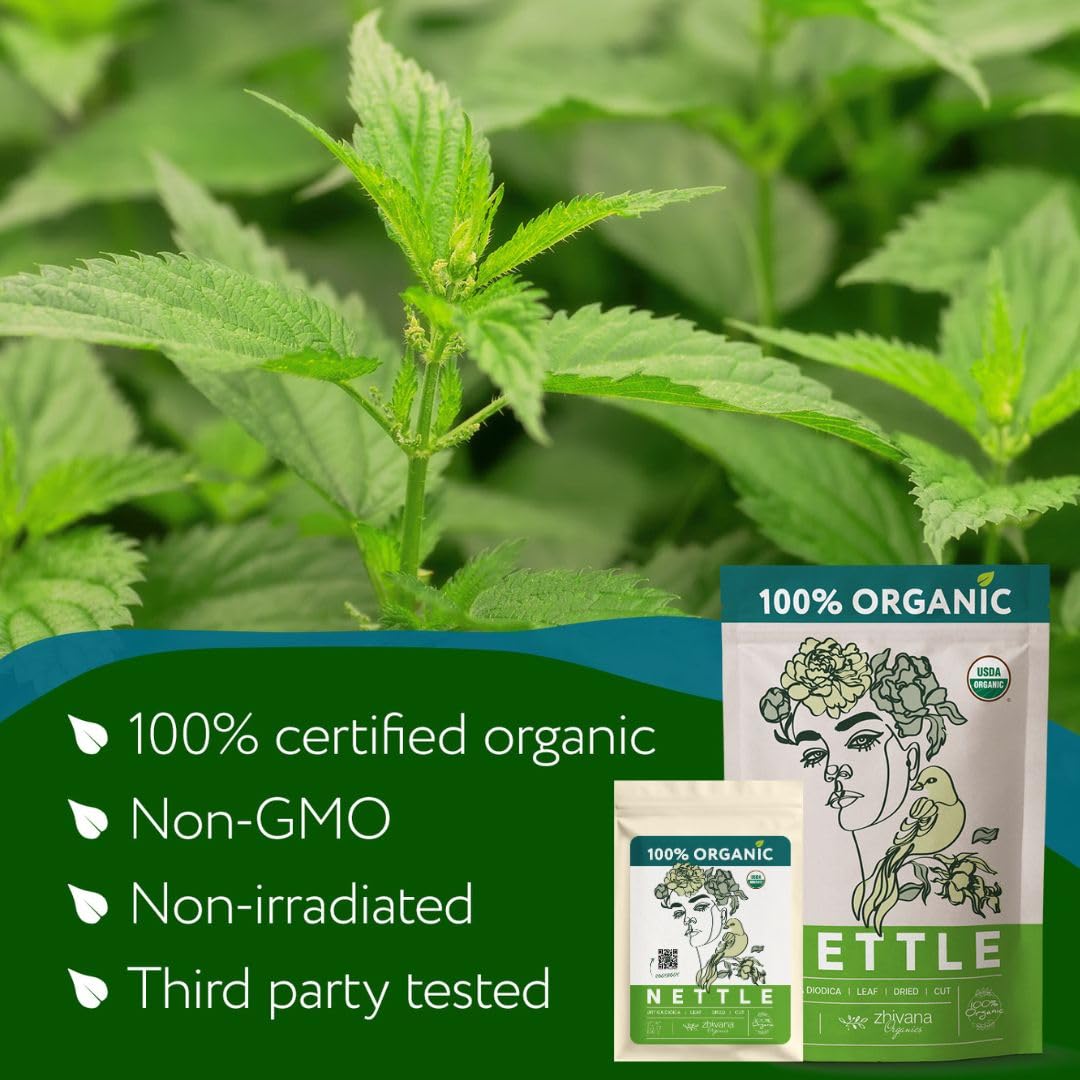 Nettle Tea Loose Leaf - Dried Nettle Leaves Organic, Stinging Nettles Tea, Ortiga, Urtica - Herbs For Medicinal Use - Eliminate