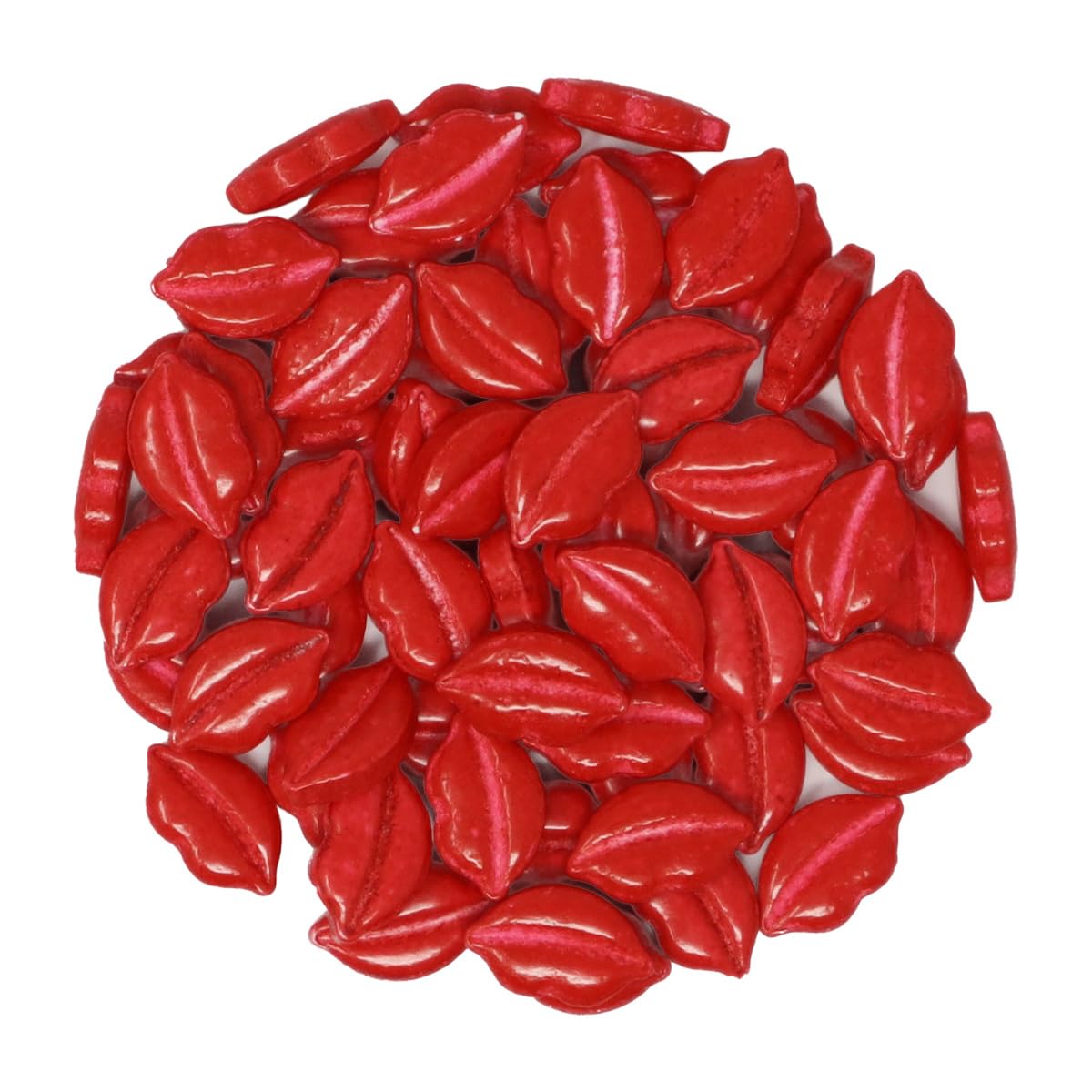 MYSTIC SPRINKLES Valentines Day Candy Shapes Sprinkles, 1 Pound Bag, Red Lips