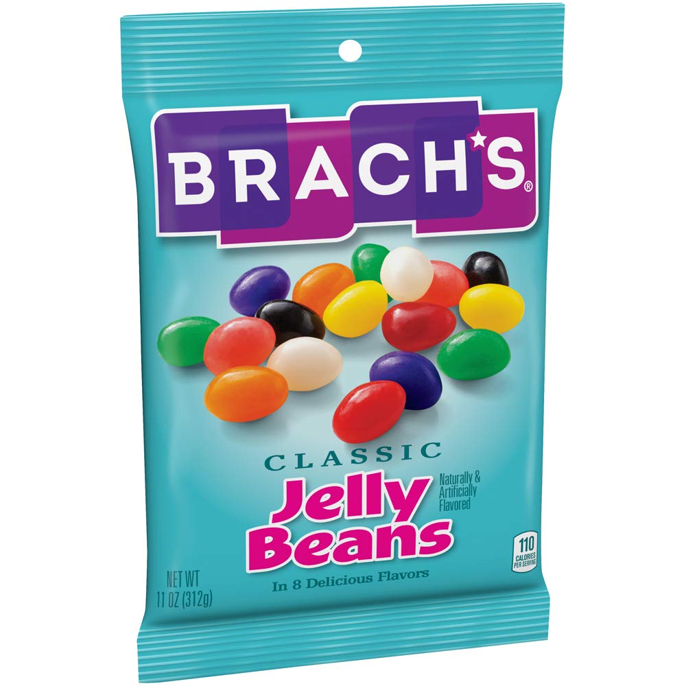 Brach's Classic Jelly Bean Candy - 11 oz Assorted Colors (Yellow, Orange, Blue, Red) - Perfect for Parties and Treats