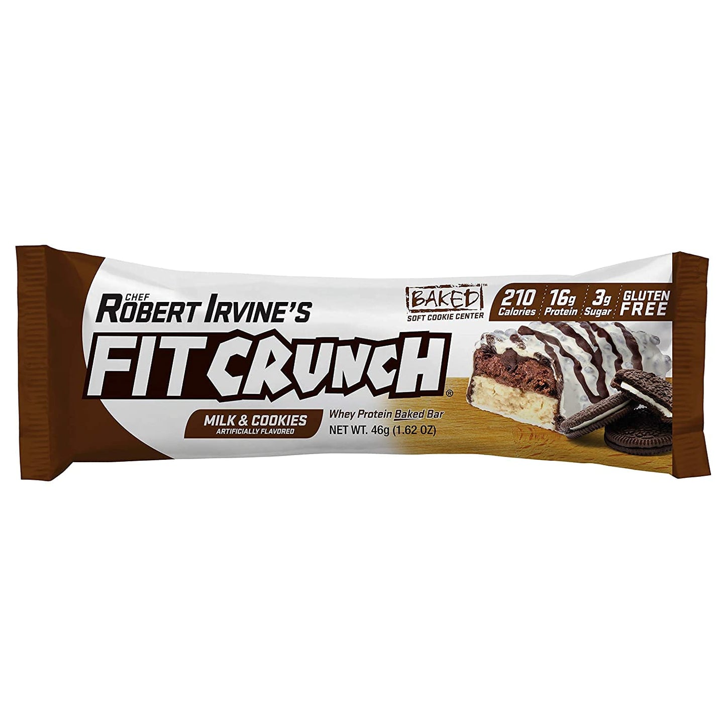 Fitcrunch Snack Size Protein Bars, 6-Layer Baked Bar, 3G Of Sugar & Soft Cake Core (18 Bars, Milk And Cookies)