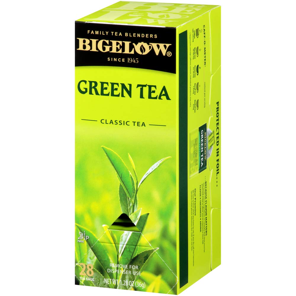 Bigelow Green Tea Bags - 28 Count (Pack of 6) - Premium Antioxidant-Rich Medium-Caffeine Tea in Foil-Wrapped Bags