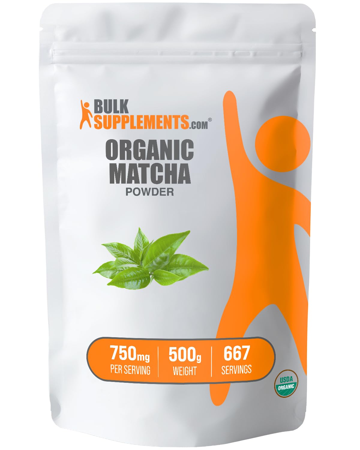 BulkSupplements Organic Matcha Powder - Culinary Grade, Gluten Free, 500g (1.1 lbs)
