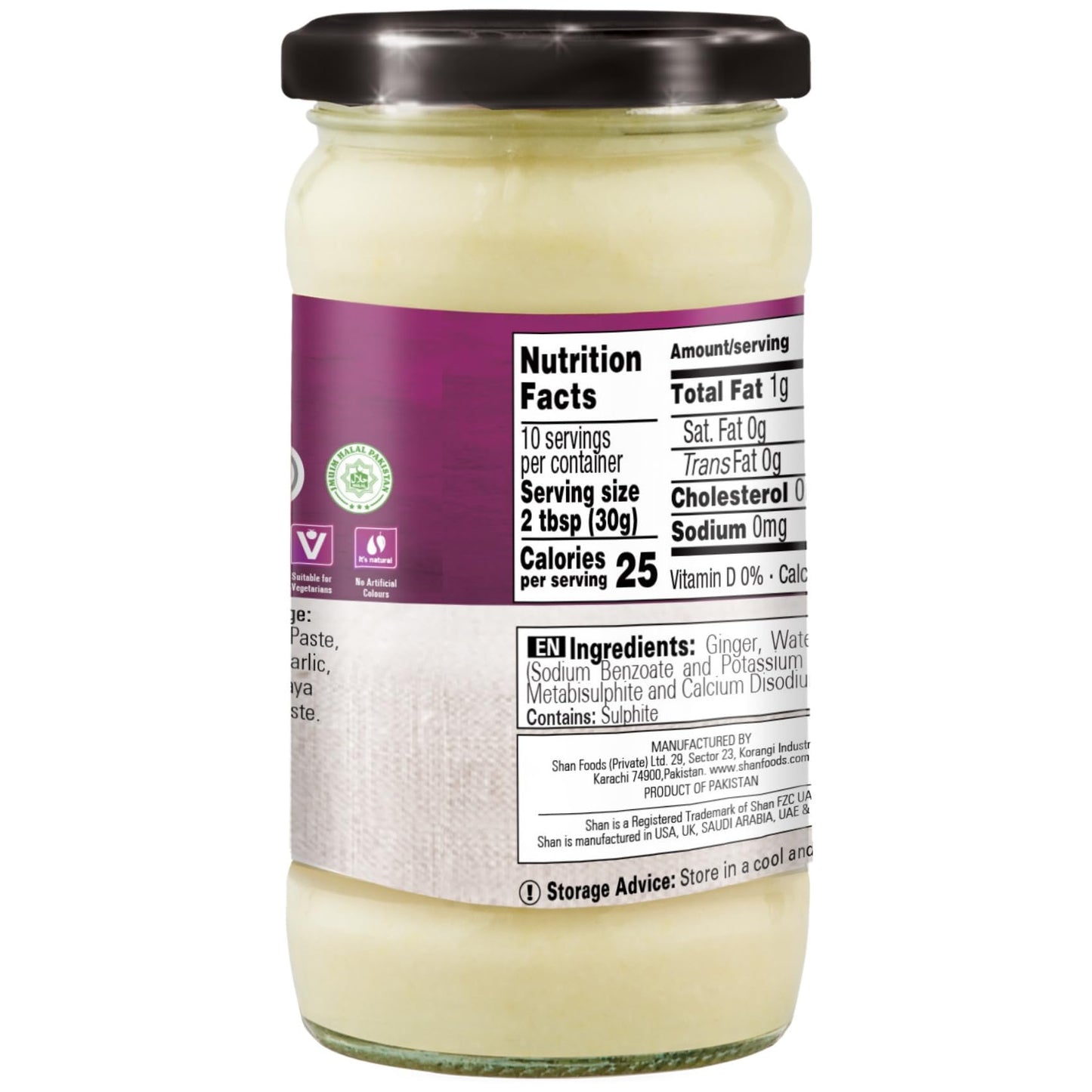 Shan Ginger Paste 10.93 Oz (310G) - Traditional Taste Enhancing Cooking Paste From Fresh Ground Ginger - Suitable For Vegetarian