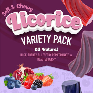 Wiley Wallaby Licorice 10 Ounce Variety Pack - Blueberry Pomegranate, Huckleberry, & Blasted Berry Gourmet Australian Style Soft