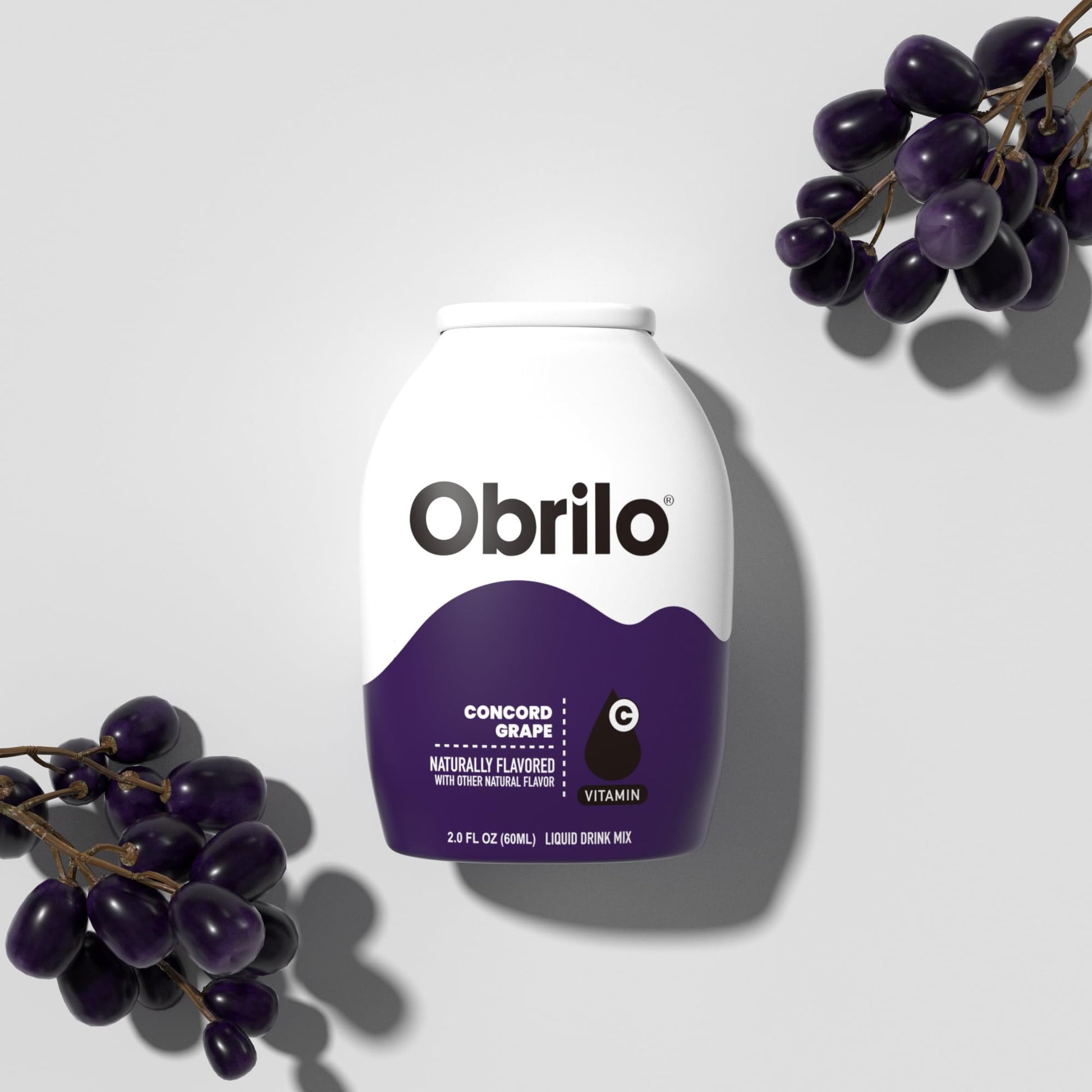 Obrilo Water Enhancer Liquid Flavoring Drops, Zero Sugar, Naturally Flavored, 2 Fl Oz (Pack of 5), Clear