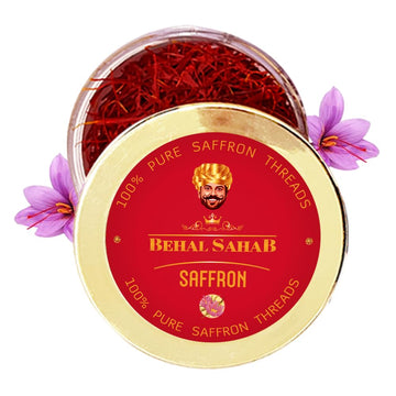Behal Sahab Pure Saffron, Handpicked Kashmiri Kesar, Natural & Aromatic, 5 GM