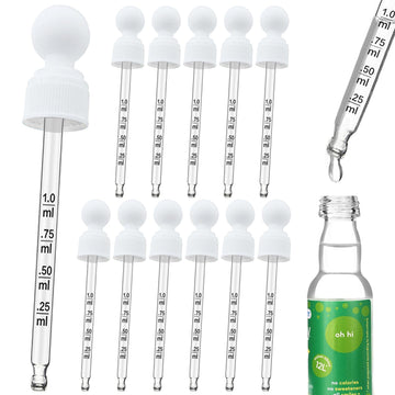 Oxyooh 12 Pack Glass Dropper Pipettes Compatible With Sodastream Bubly Drops Bubbly Drops Flavors For Soda Stream Accessories