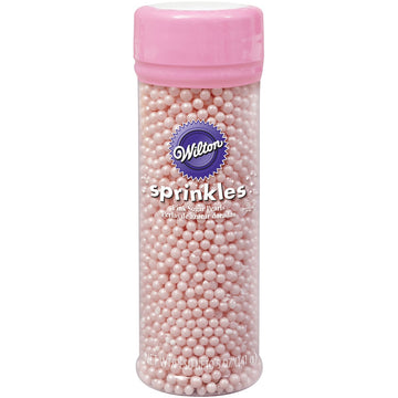 Wilton Pink Sugar Pearls, 5 Oz.