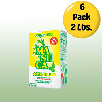 Maseca Amarillo Gluten Free Harina De Maiz (Corn Flour) 2 Lbs Bag 6 Pack