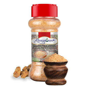 Ramaroma Asafetida (Hing) Ground 3.5Oz (100G) ~ All Natural | Salt Free | Vegan | Non-Gmo | Asafoetida Indian Spice | Best For O