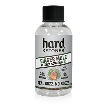 Hard Ketones Ginger Mule Ketohol Concentrate | 12 Pack, 2 Oz Bottles,    Alternative with 17.25g (33%) Ketohol
