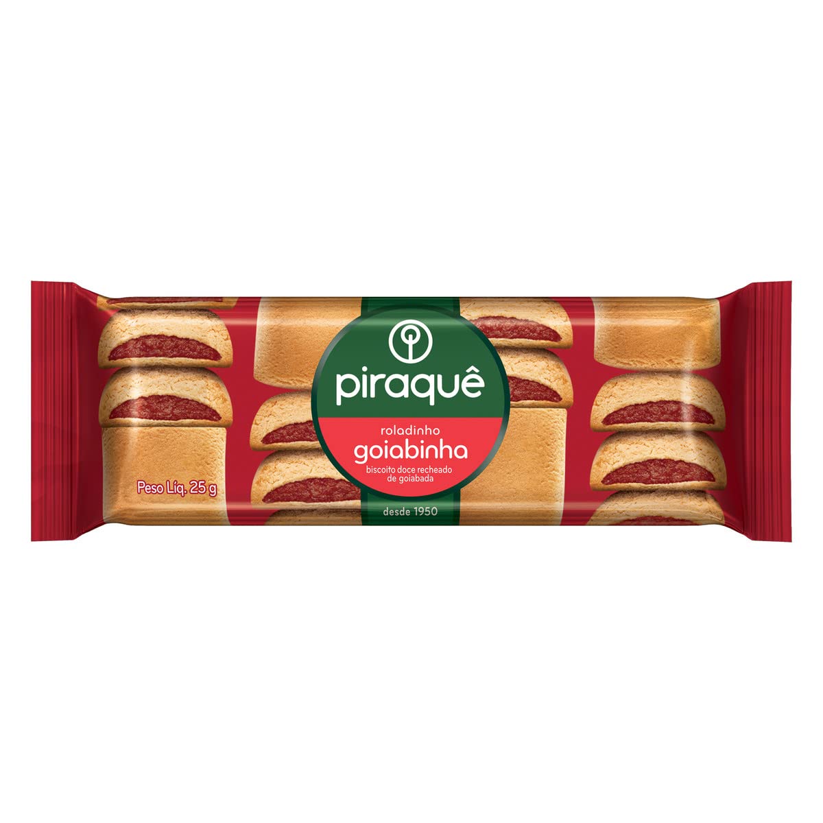 Piraqu Roladinho Cookie Stuffing Guava Pack 25g