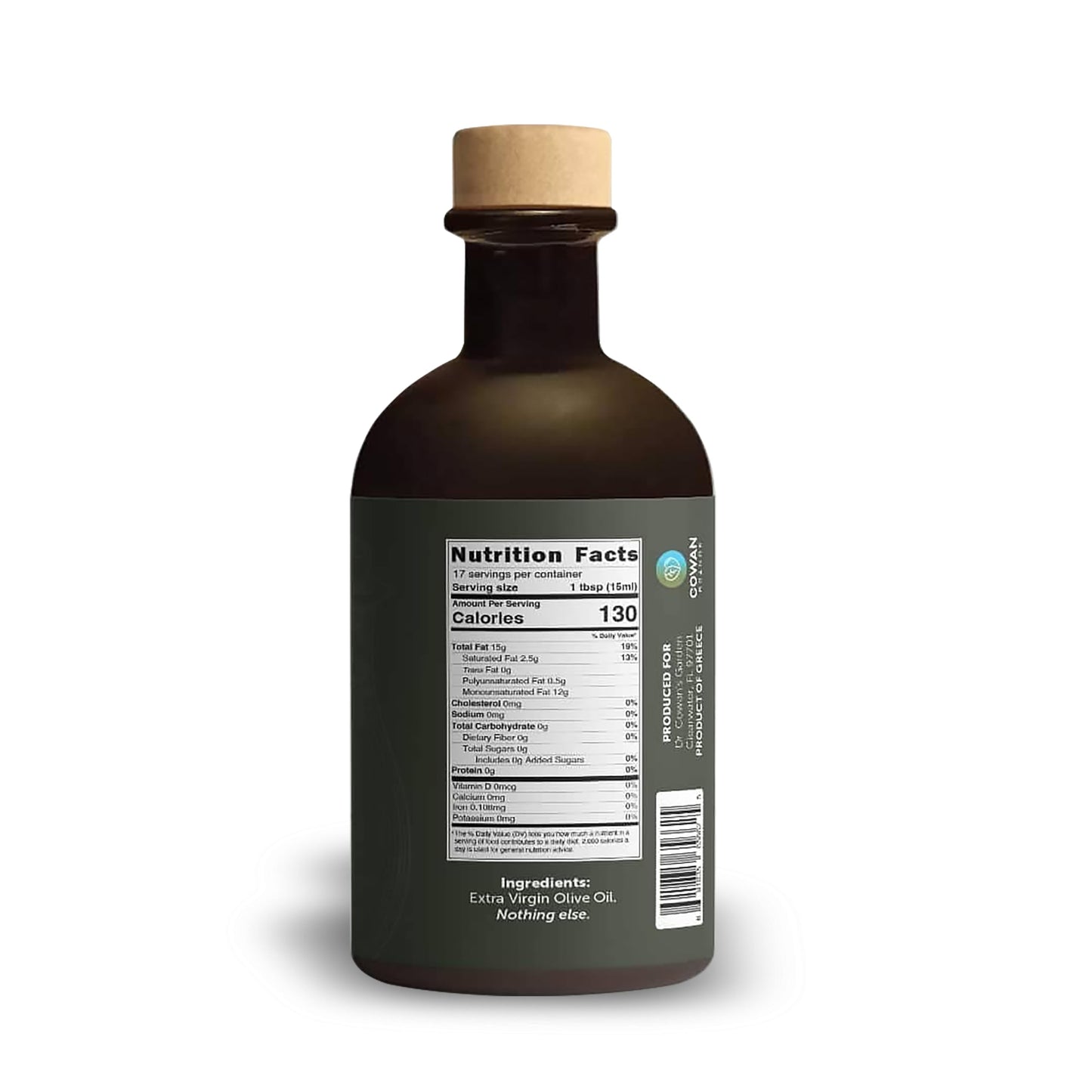 Dr. Cowans Garden 1000+ Polyphenol Greek Extra Virgin Olive Oil - Single Estate Extra Virgin Olive Oil With Highest Polyphenols