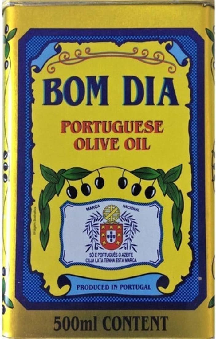 Bom Dia Olive Oil Azeite Oliva, 500ml Can, Acidity Max 1.0%, Portuguese Olive Oil