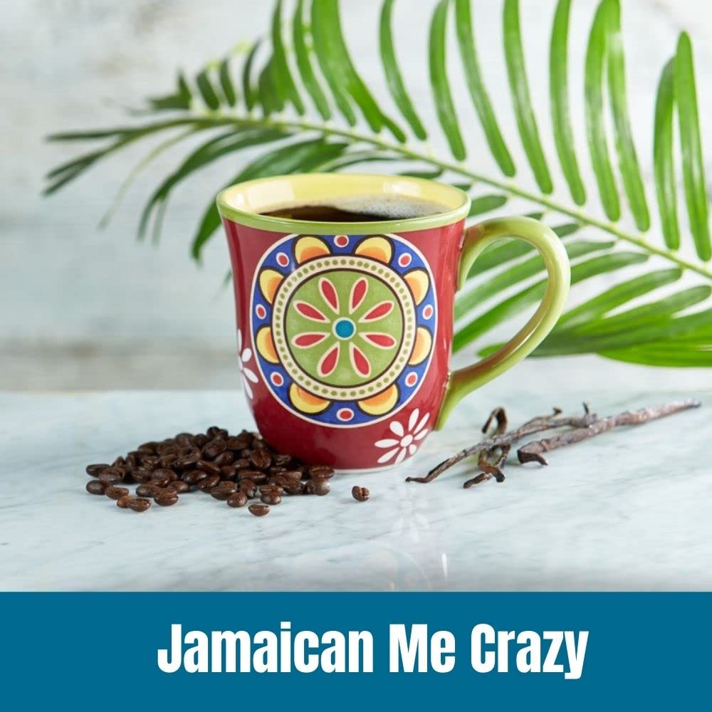Door County Coffee Jamaican Me Crazy Flavored Ground Coffee, Medium Roast, Single Serve Cups, 30 Count