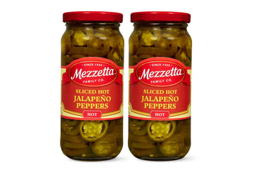 Mezzetta Sliced Hot Jalapeno Peppers | Kosher, Gluten Free, Keto | 16 Fluid Ounce Jar (Pack of 2)