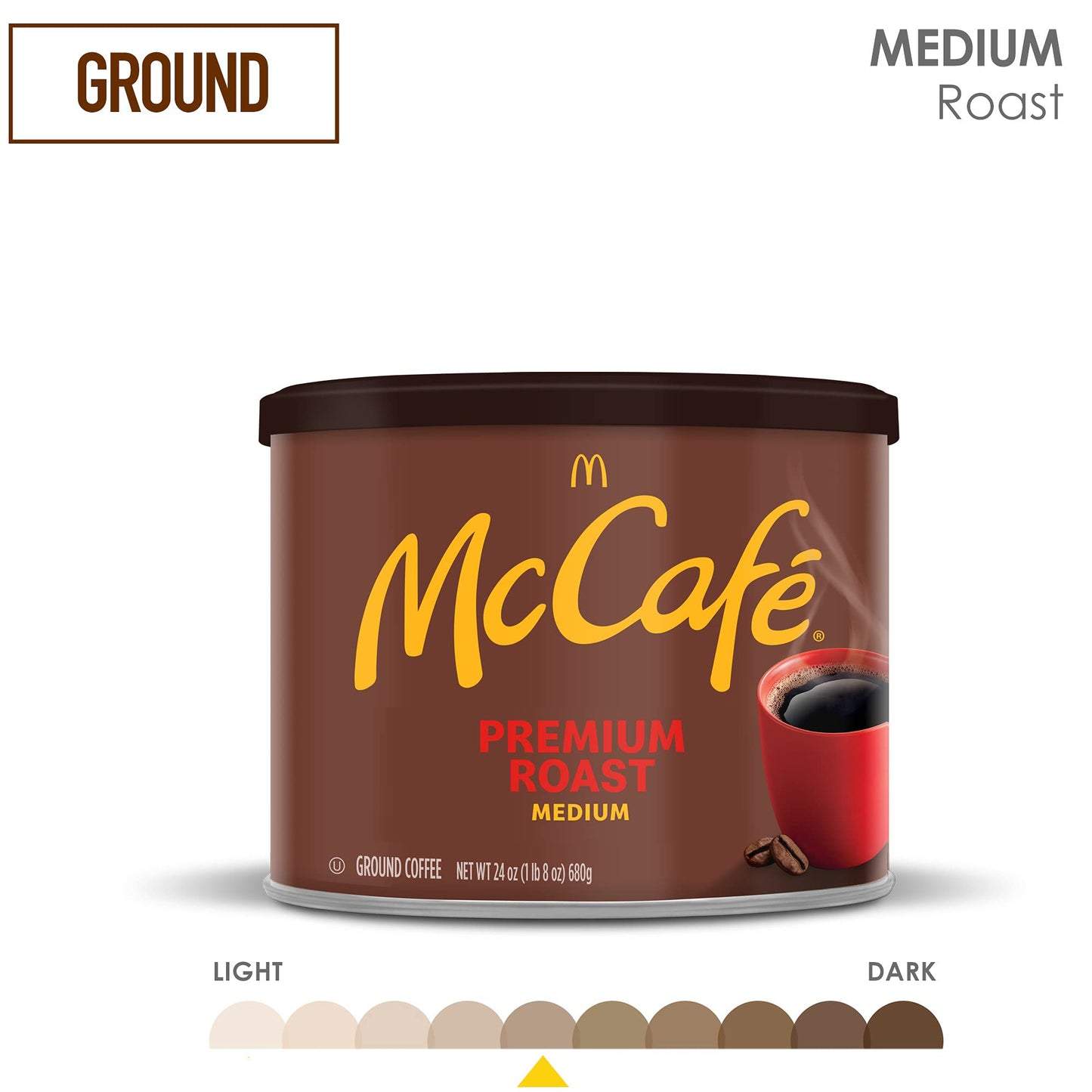 Mccafe Premium Medium Roast Ground Coffee (24 Oz Canister)