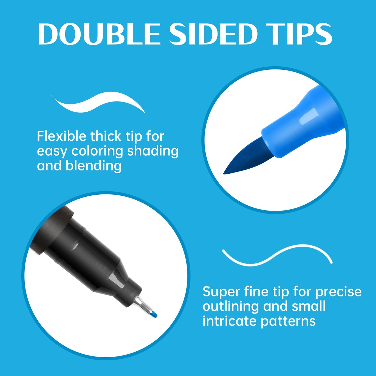 Edible Markers 10Pcs Food Coloring Pens Food Markers With Fine & Thick Tip Double Sided Edible Pens For Cookie Decorating Fondan