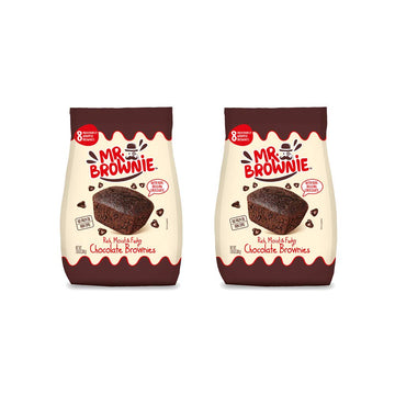 Mr. Brownie Chocolate Brownies | 8 Individually Wrapped Bites | 2 Pack | Dark Brown